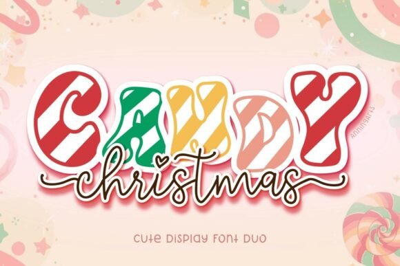 Candy Christmas Duo: A Festive Font for Eye-Catching Campaigns