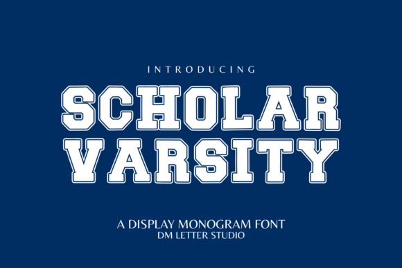 Discover Scholar Varsity: A Bold and Structured Typeface