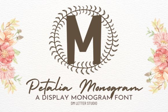 Elegant Petalia Monogram: A Perfect Font for Crafters