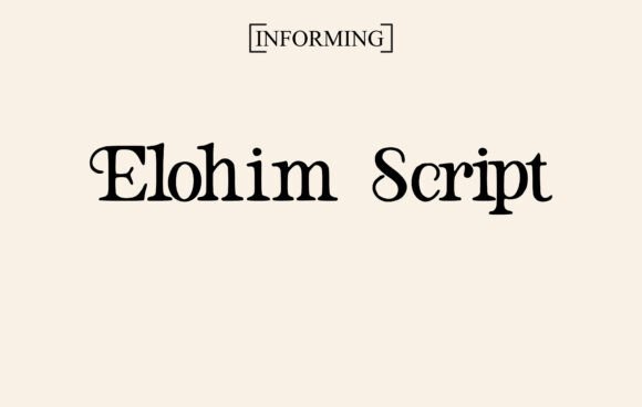 Elohim Script: A Graceful Serif Typeface for Digital Design
