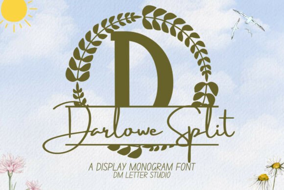 Enhance Your Brand with Darlowe Split Monogram Font
