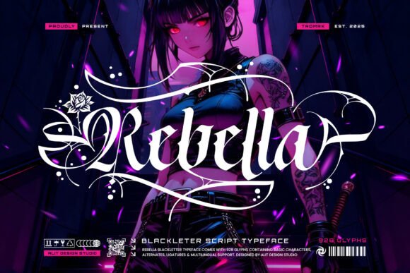 Introducing Rebella: A Bold Blackletter Font for Editorial Design