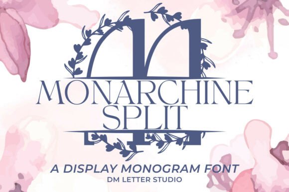 Monarchine Split Monogram: A Premium Font for Elegant Branding