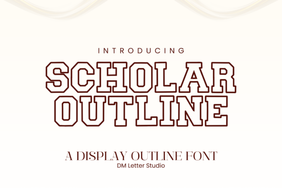 Scholar Block Outline: A Bold Varsity Font for Modern Web Design