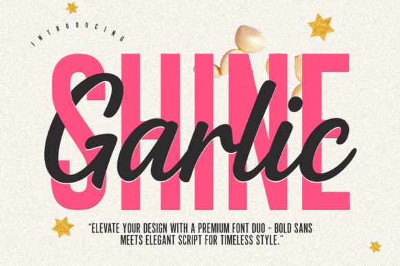 Transform Your Brand with Garlic Shine Font