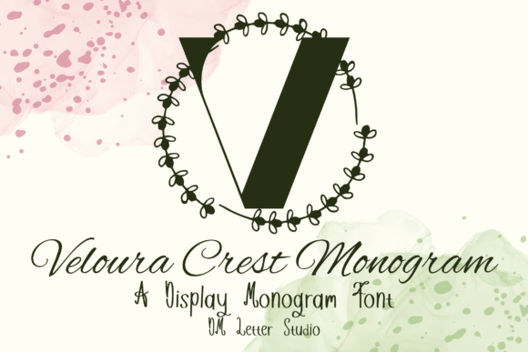 Veloura Crest Monogram: A Font for Elegant Handmade Creations